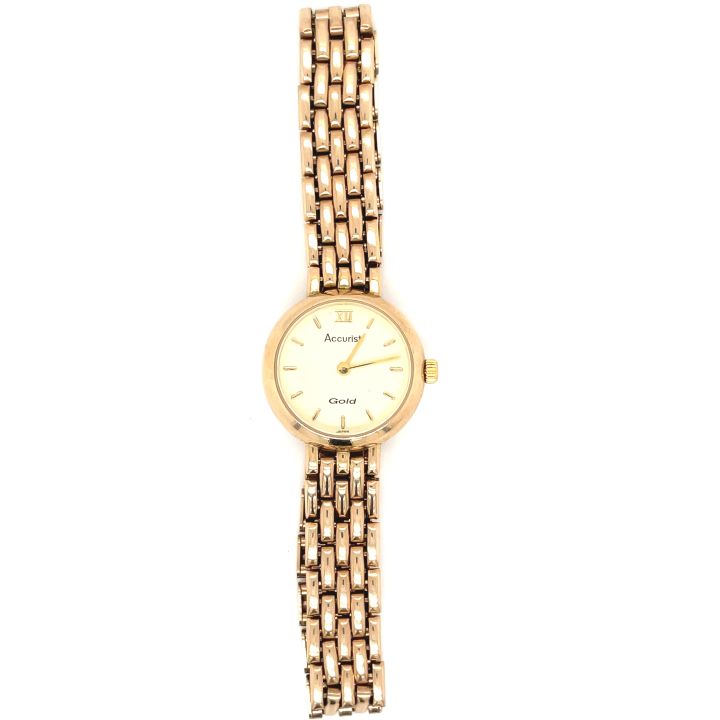 Pre Owned 9ct Yellow Gold Accurist Watch
