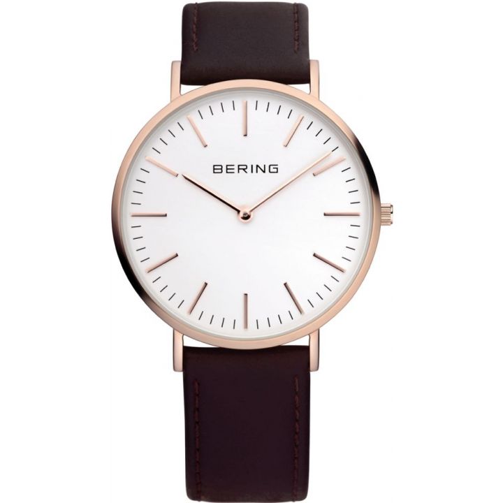 Bering Gents Rose Gold Plated Watch