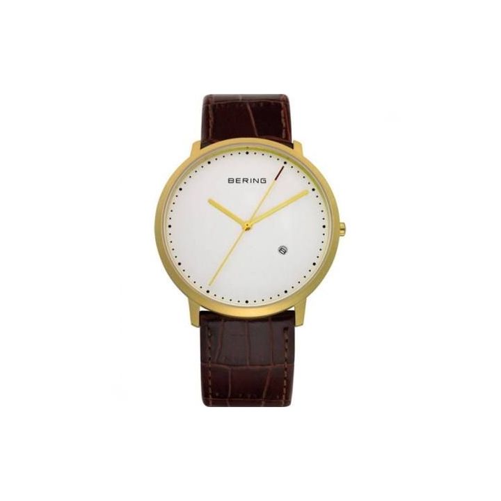 Bering Gents Gold Plated Strap Watch