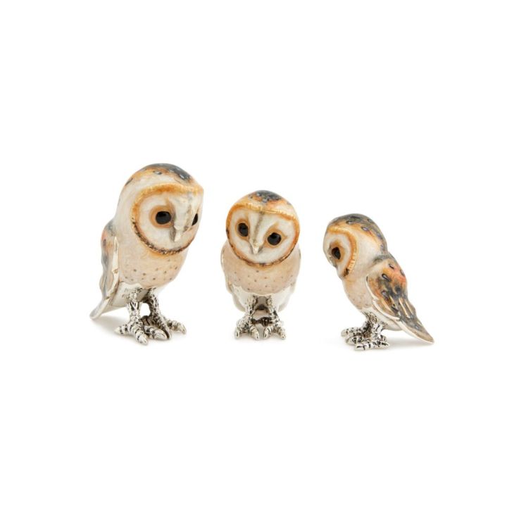 Saturno Sterling Silver Small Barn Owl