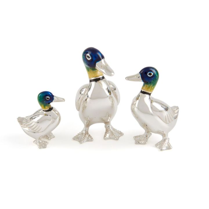 Saturno Sterling Silver Enamel Medium Duck