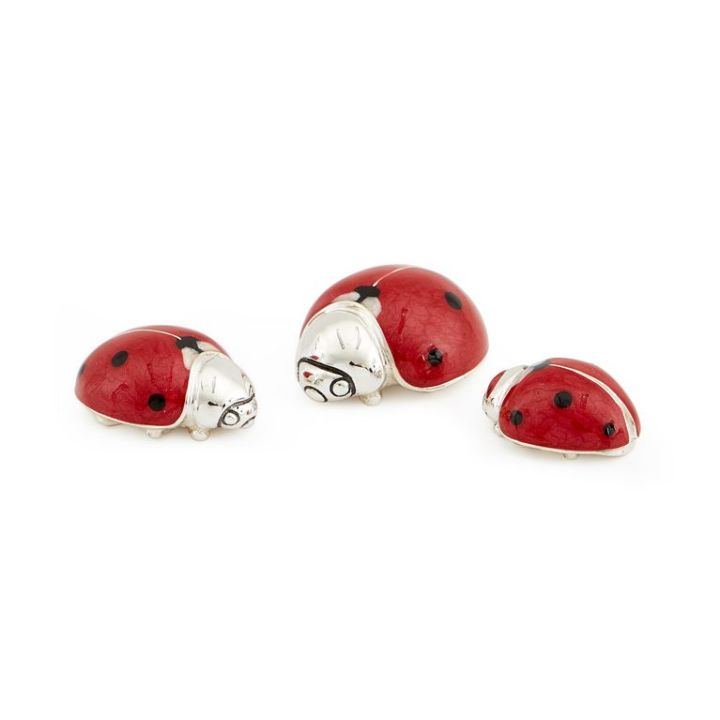 Saturno Sterling Silver & Enamel Ladybird Medium