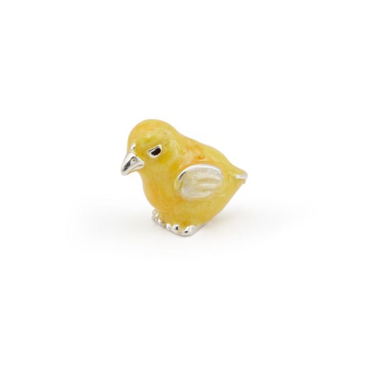 Saturno Sterling Silver & Enamel Mini Chick