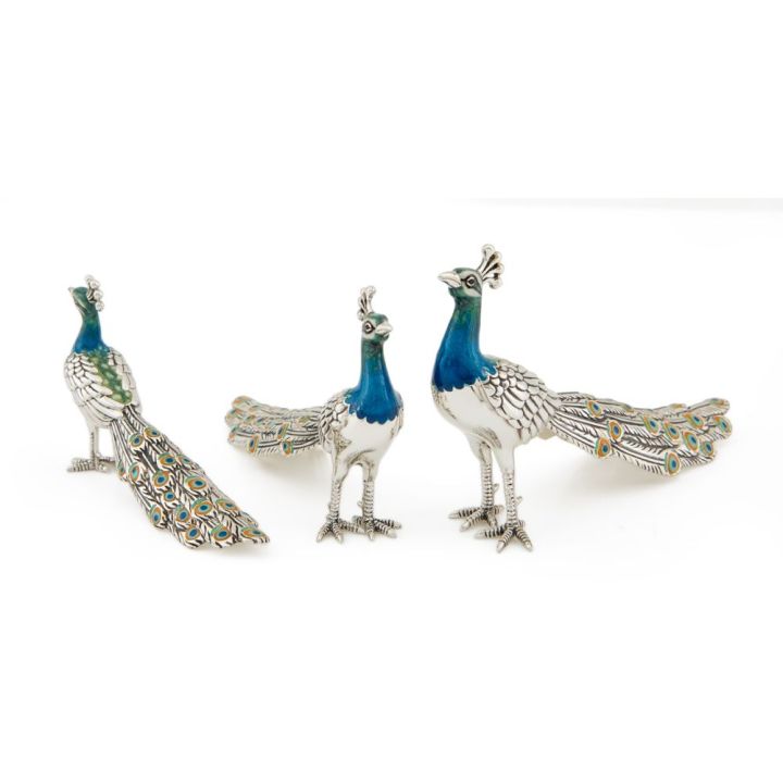 Saturno Sterling Silver Medium Peacock