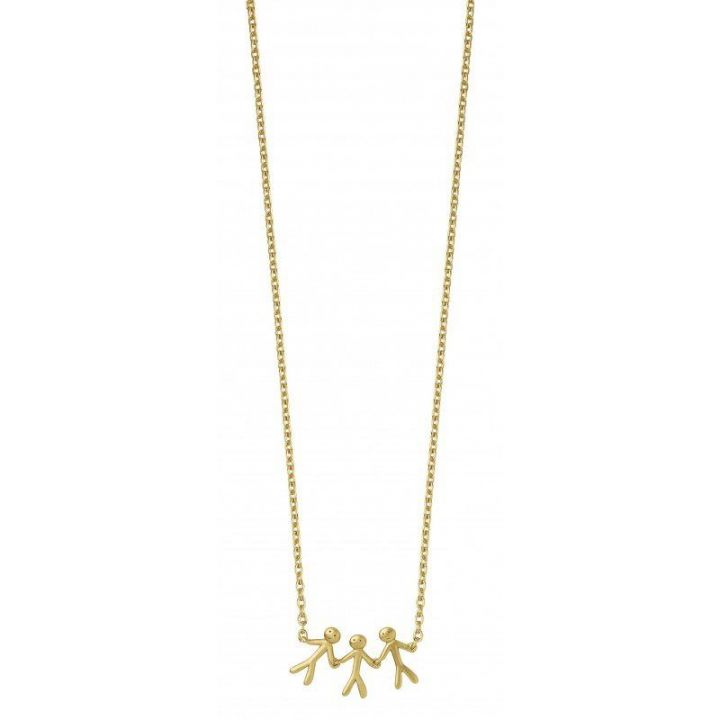 byBiehl Together Family of Three Gold Plated Necklace