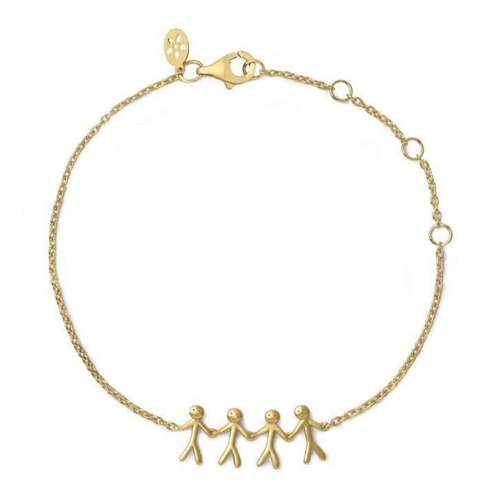 byBiehl Together Family of Four Yellow Gold Plated Bracelet