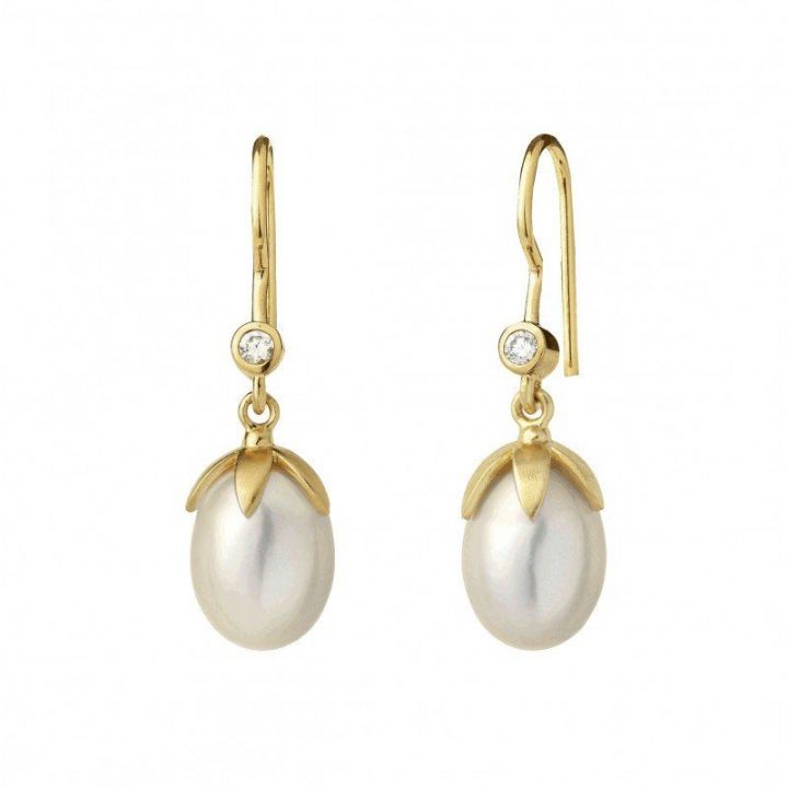 byBiehl La Perle Gold Plated Freshwater Pearl Earrings