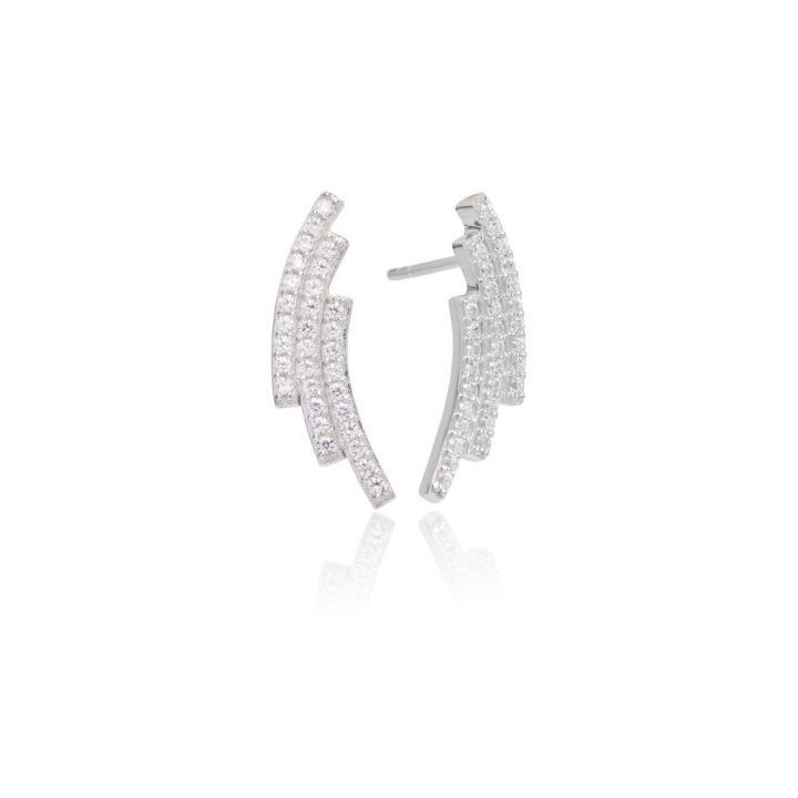 Sif Jakobs Silver Fucino Tre Drop Earrings