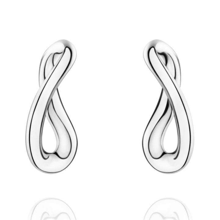 Georg Jensen Silver Infinity Stud Earrings