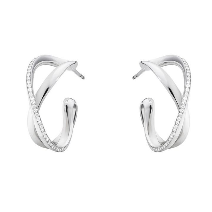 Georg Jensen Diamond Set Infinity Earrings
