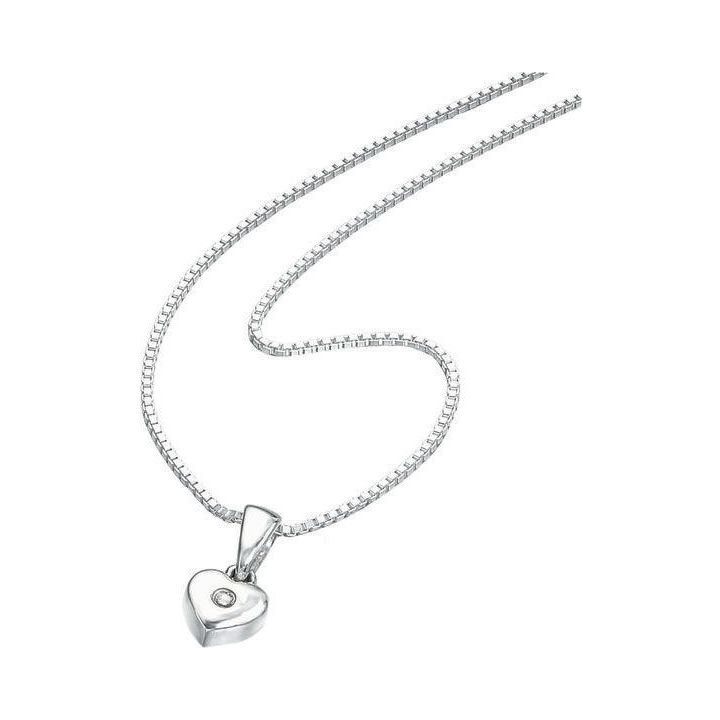 D for Diamond Heart Pendant With Diamond