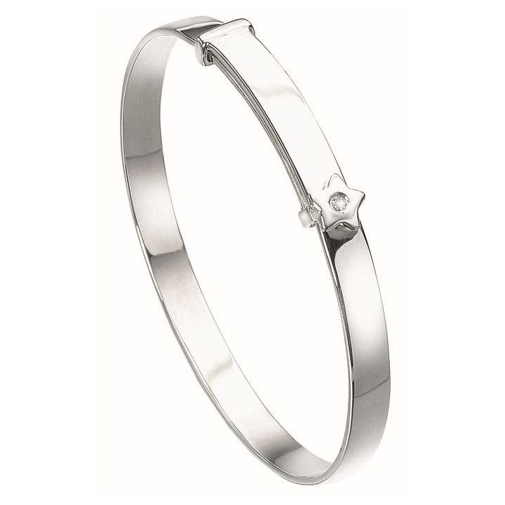 D for Diamond Star Expanding Bangle With Diamond