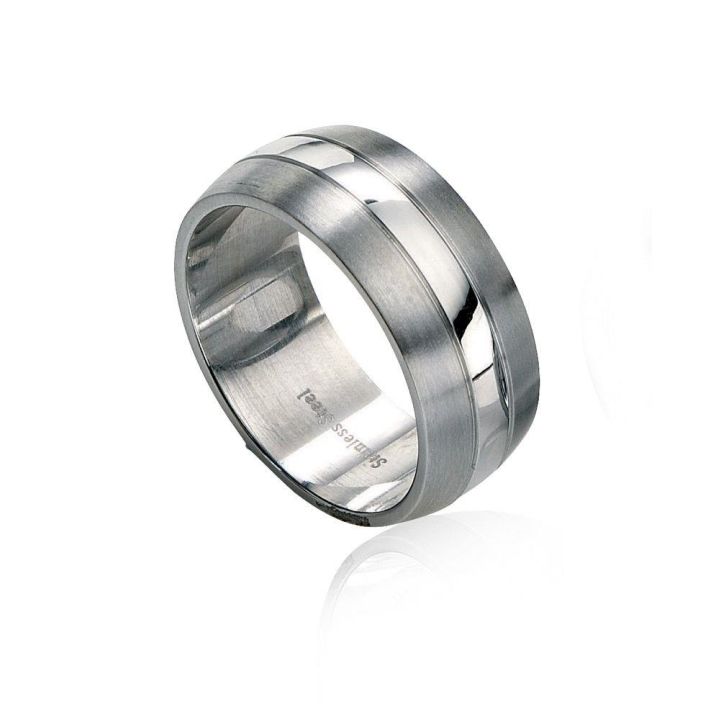 Fred Bennett Brushed & Polished Band Ring