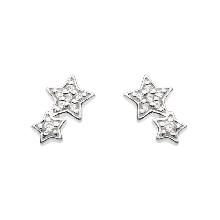 Dew Double Star Stud Earrings