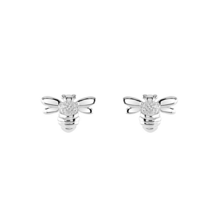 Dew Silver Bee Stud Earrings