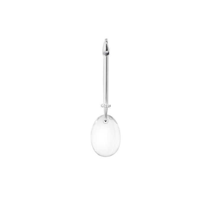 Georg Jensen Vivianna Dew Drop Rock Crystal & Diamond Pendant