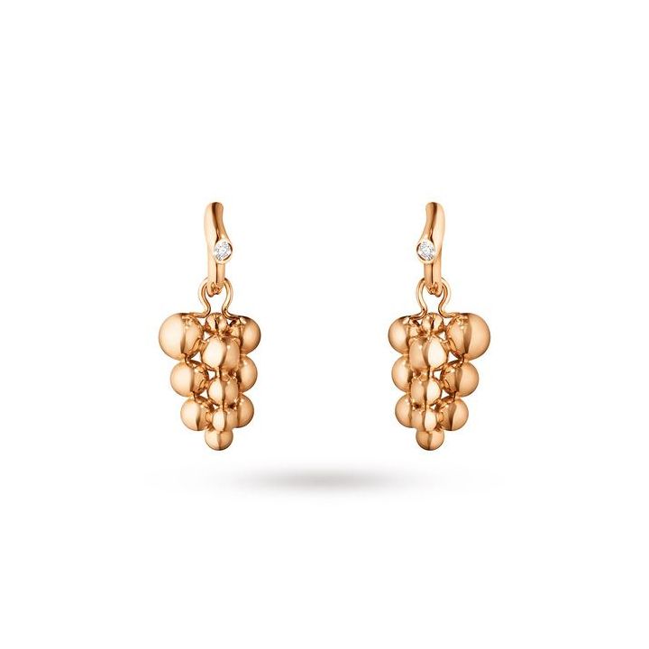 Georg Jensen Moonlight Grapes 18ct Rose Gold Earrings