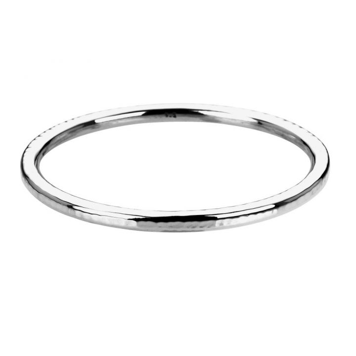 Tianguis Jackson Sterling Silver Full Hammered Bangle