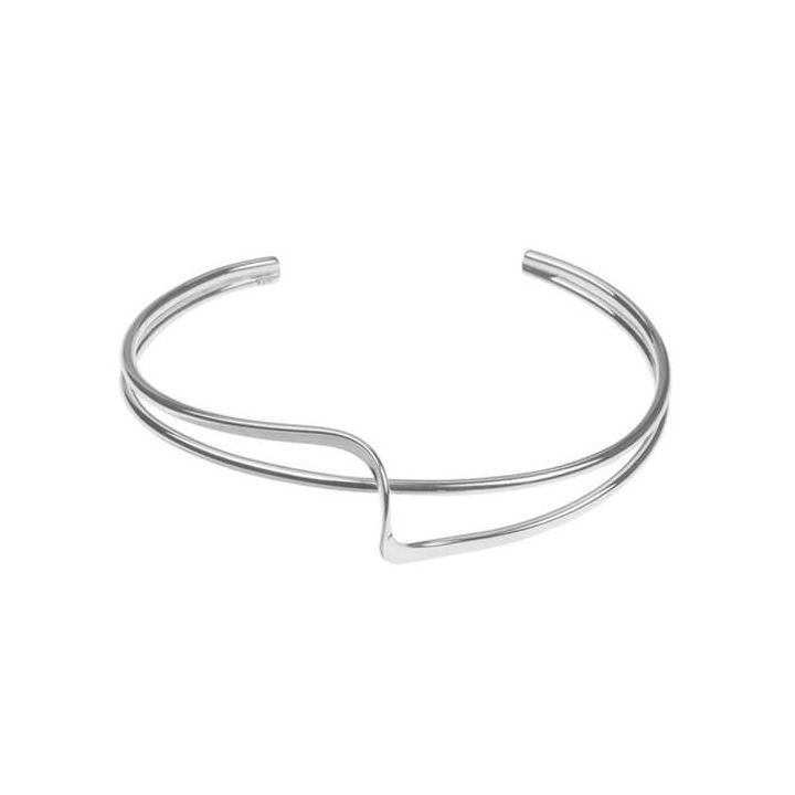 Tianguis Jackson Silver Twist Front Bangle