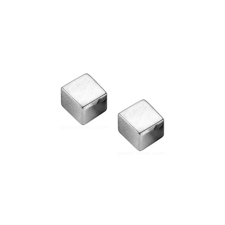 Tianguis Jackson Silver Cube Stud Earrings