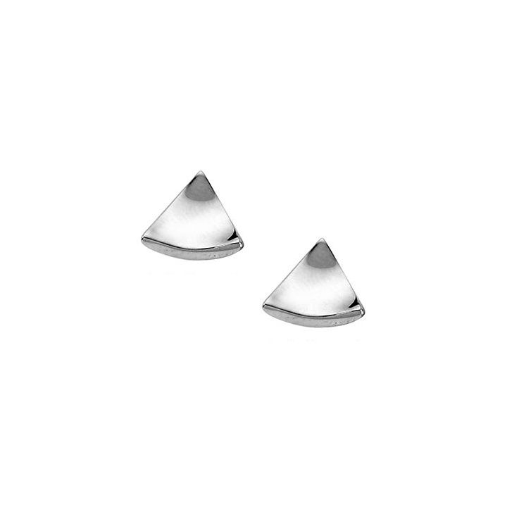 Tianguis Jackson Triangle Concave Stud Earrings