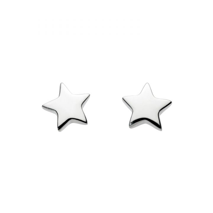 Dew Sterling Silver Star Stud Earrings