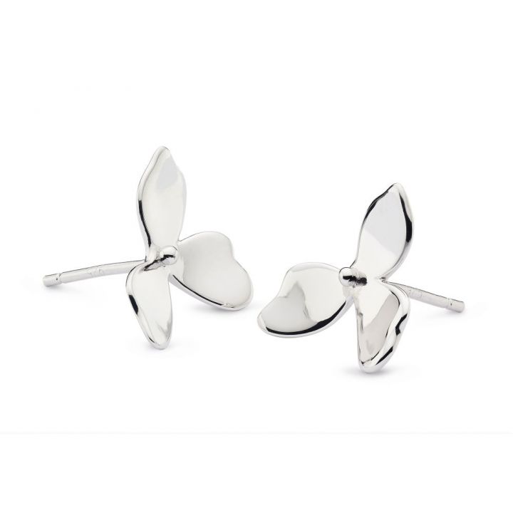 Kit Heath Sterling Silver Petal Bloom Stud Earrings