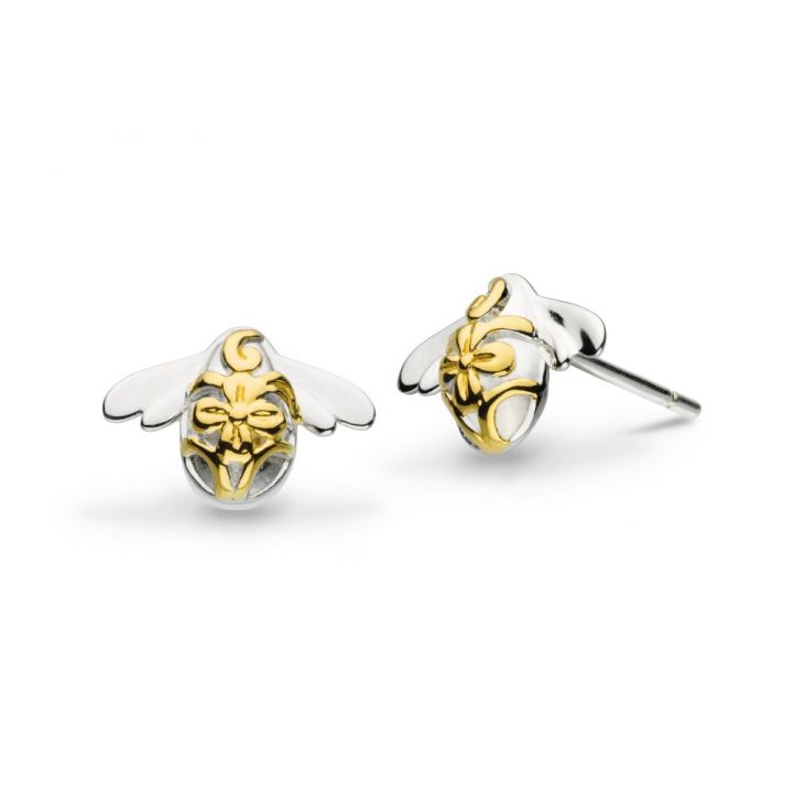 Kit Heath Sterling Silver Bumblebee Stud Earrings