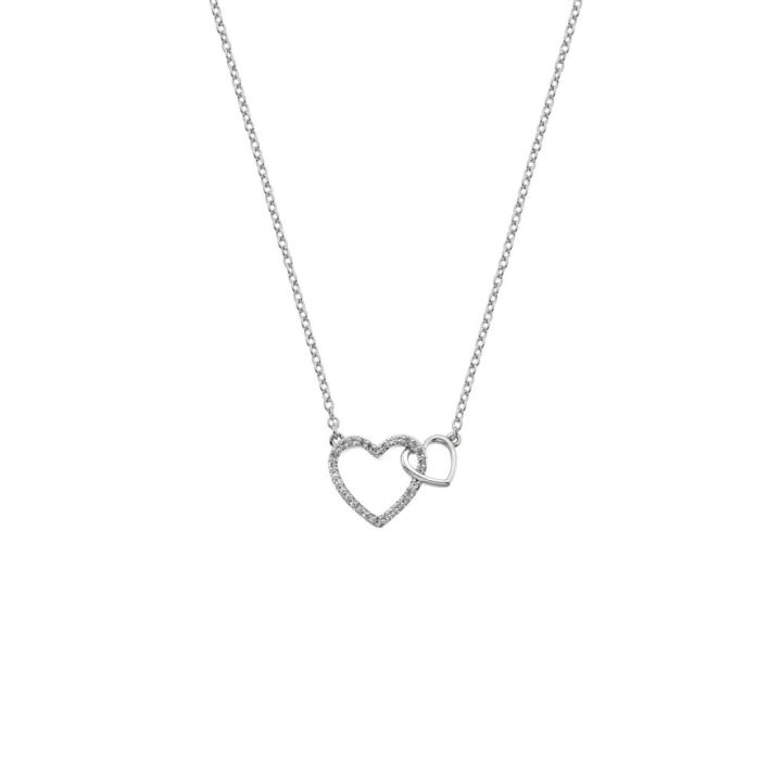 Hot Diamonds Togetherness Open Heart Necklace