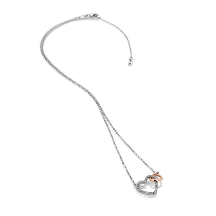 Hot Diamonds Rose Gold Plated Accent Togetherness Necklace