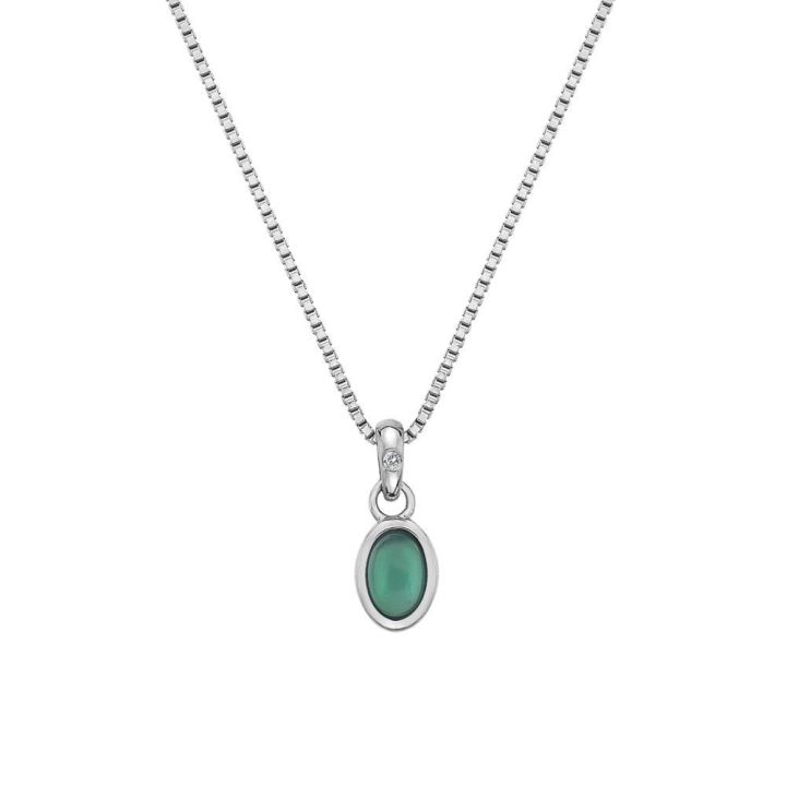 Hot Diamonds May Green Agate Pendant