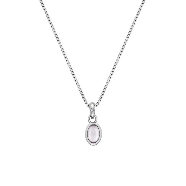 Hot Diamonds October Rose Quartz Pendant