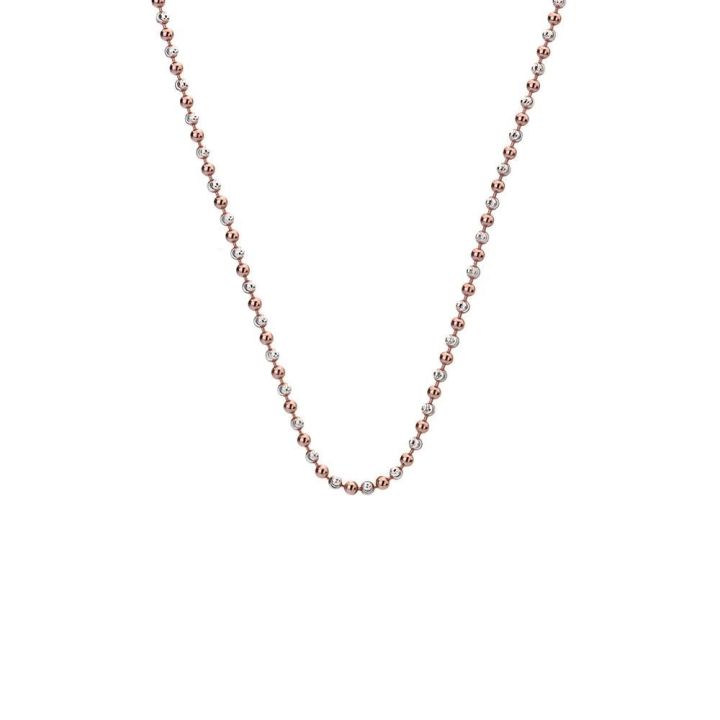 Hot Diamonds Emozioni Silver & Rose Gold Plated Bead Chain 30""