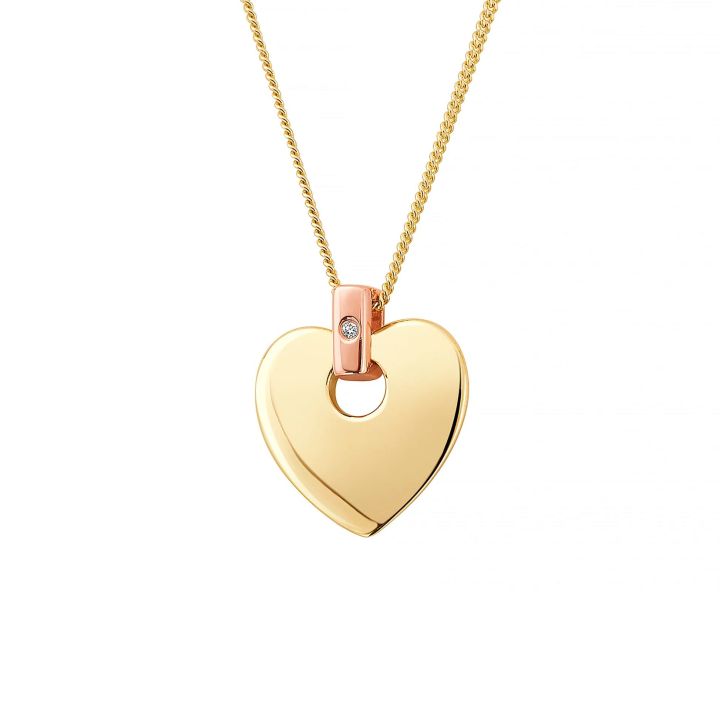 Clogau 9ct Yellow Gold Cariad Heart Pendant