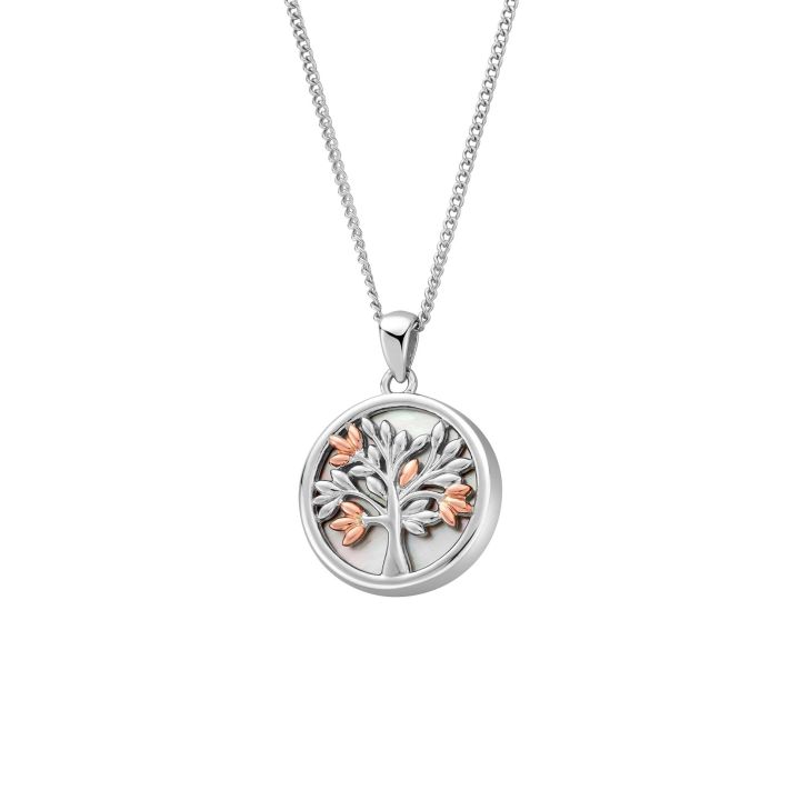 Clogau Silver Tree of Life Mother of Pearl Pendant