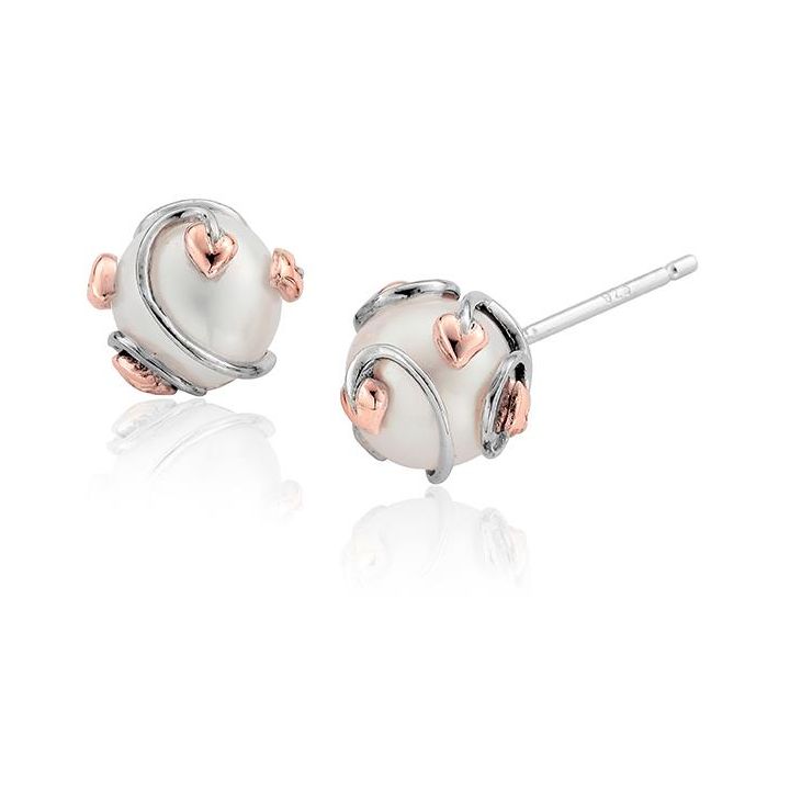 Clogau Tree of Life Caged Pearl Stud Earrings