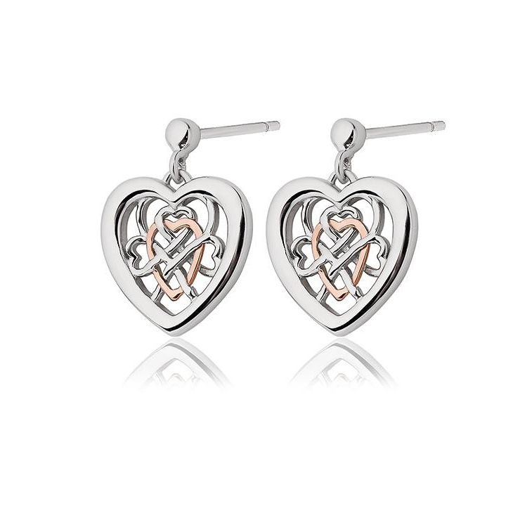 Clogau Welsh Royalty Heart Stud Earrings