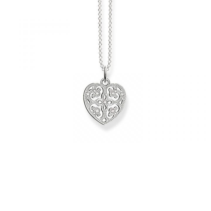 Thomas Sabo Sterling Silver Ornament Heart Necklace