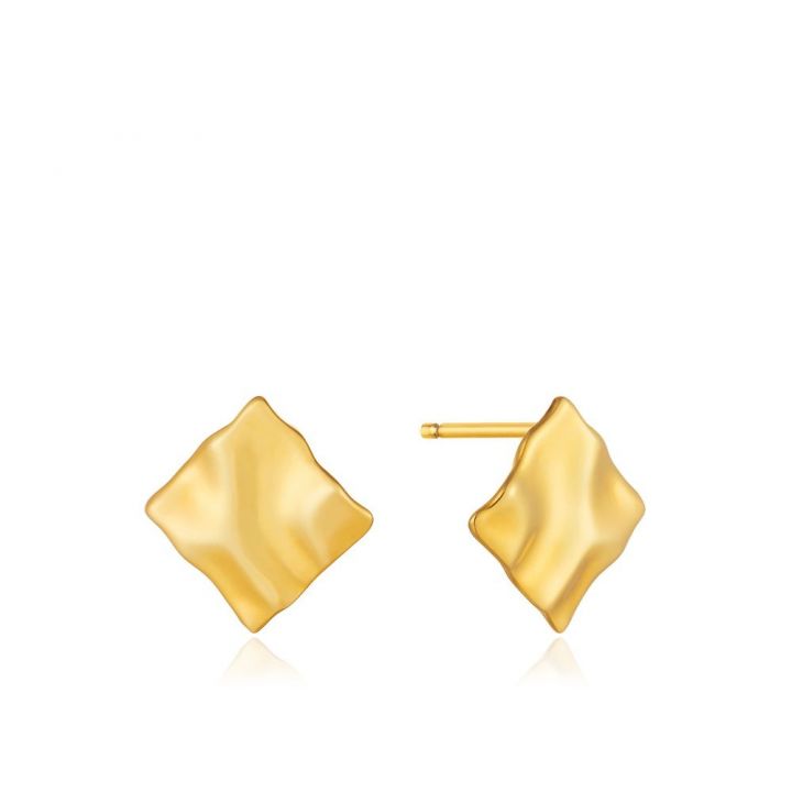 Ania Haie Gold Crush Stud Earrings