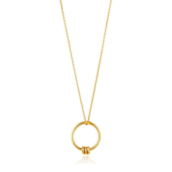 Ania Haie Gold Plated Modern Circle Necklace
