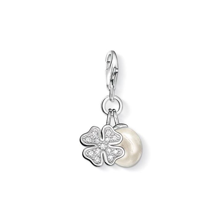 Thomas Sabo Silver & Pearl Cloverleaf Charm