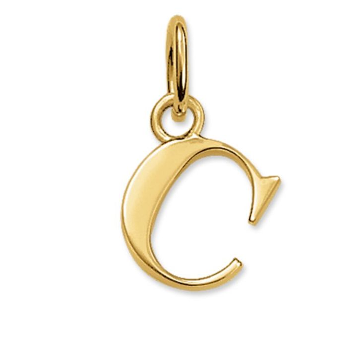 Thomas Sabo Gold Plated Letter C Charm