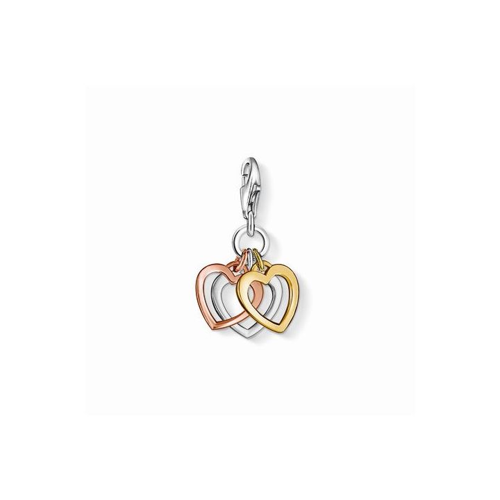 Thomas Sabo Three Colour Three Hearts Charm