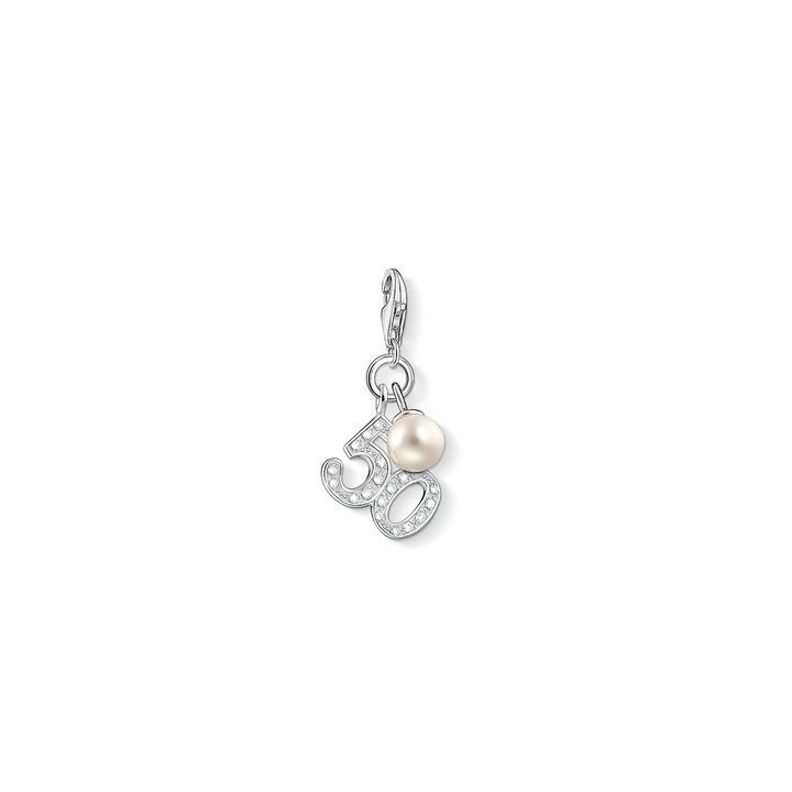 Thomas Sabo '50' Charm with Freshwater Pearl