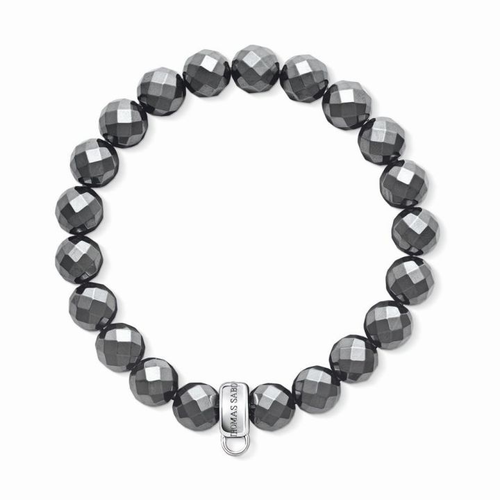 Thomas Sabo Haematite Grey Charm Bracelet