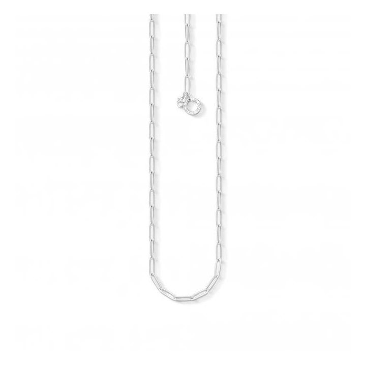 Thomas Sabo Silver Paper Clip Style Charm Necklace