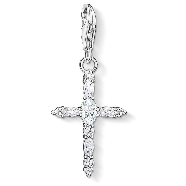 Thomas Sabo Silver Cubic Zirconia Cross Charm