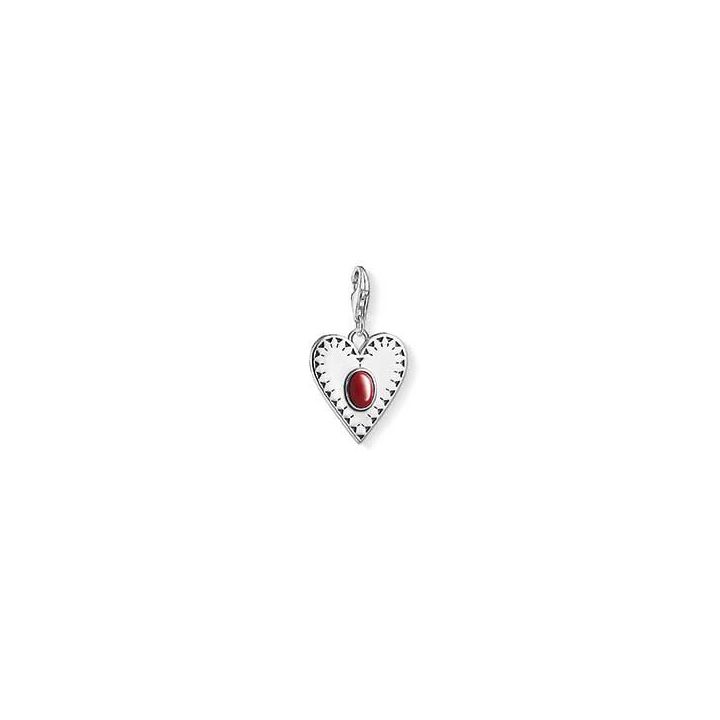 Thomas Sabo Red Stone Heart Charm