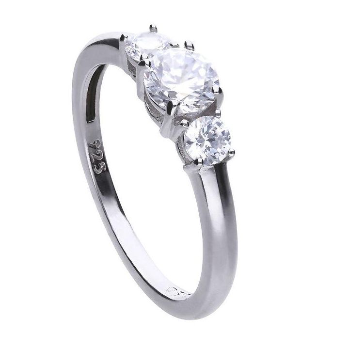 Diamon Fire Triple Zirconia Stone Ring