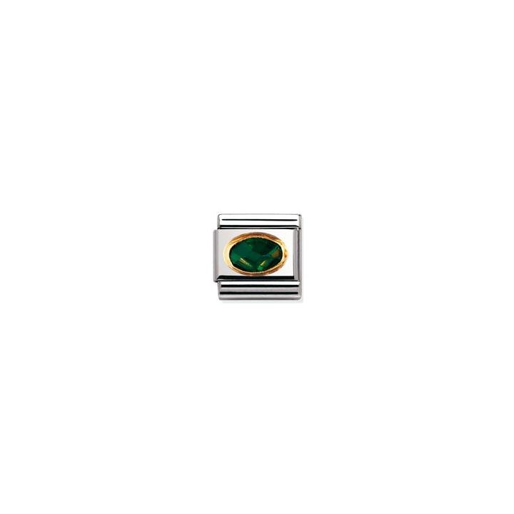 CZ Emerald Green Charm